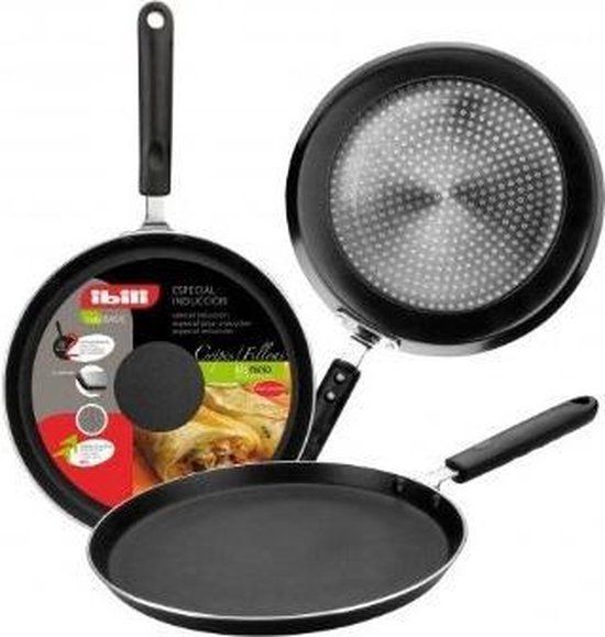 Ibili Inductie Pannenkoekenpan - 20 cm - Zwart