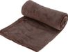 H&S Collection H&S Fleece deken/dekentje/plaid - polyester - taupe - 125 x 150 cm