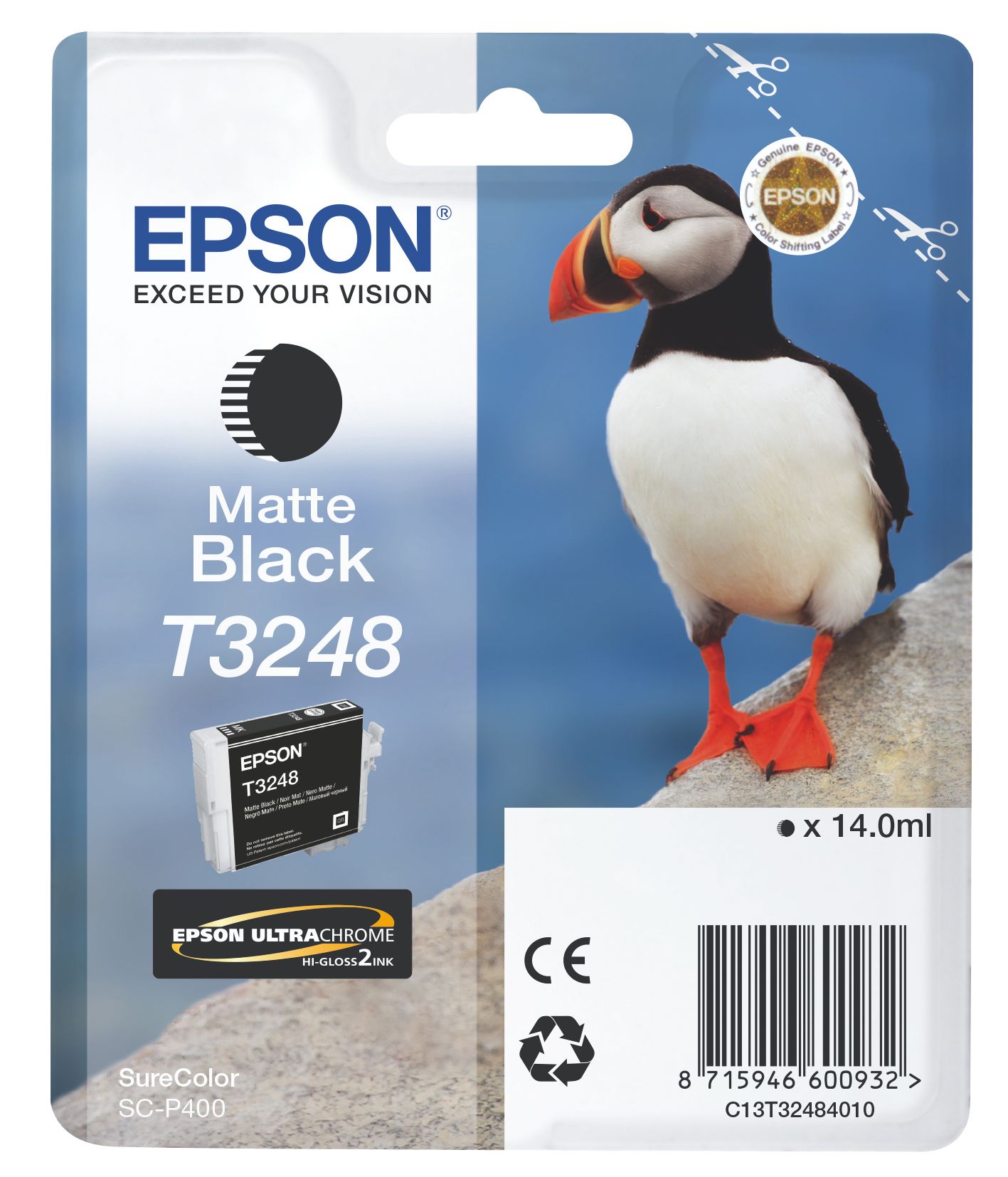 Epson T3248 Matte Black Ink Cartridge - 14ml - 650 Pages