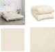 vidaXL Verzwaringsdeken 220x230 cm 11 kg Badstof Lichtcrèmekleurig