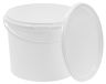 BenBow Seau avec couvercle avec poignée 3L Quantité : 10 pcs, Blanc BSR, étanche à l'air, convient pour aliments, BRC, anti-fuite