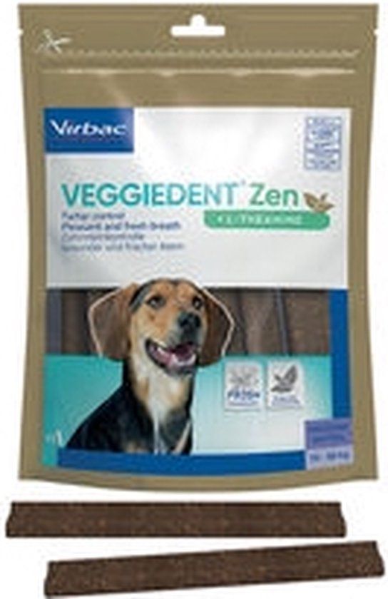 Virbac Veggiedent Fr3sh Zen Kauwstrip - 15 strips - Voor honden tussen de 10 en 30 kg