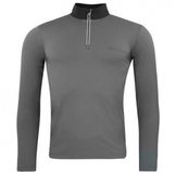 Peak Mountain Onderhemd met rits Canthos Heren Lange Mouw Polyester/Elastaan Zilvergrijs XXL