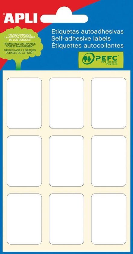 Apli Witte etiketten 22 x 32 mm