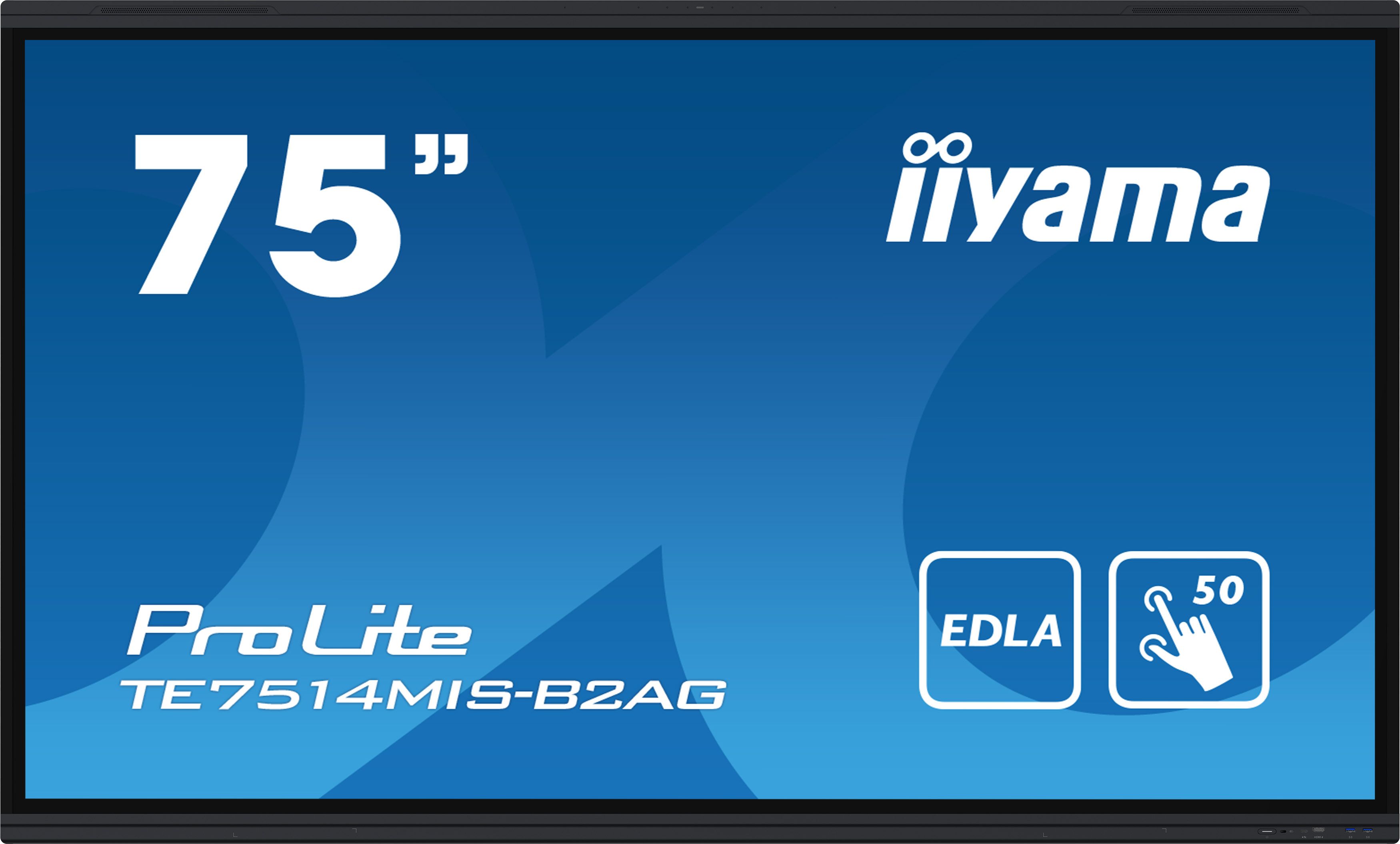 iiyama PROLITE TE7514MIS-B2AG 75" 4K UHD Touchscreen Digital Signage Display