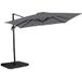 VONROC Pisogne Zweefparasol Pisogne 300x300cm – Premium parasol – Grijs | Incl. 4 vulbare tegels