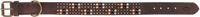 Trixie Halsband Hond Rivet Rustic Vetleer Donkerbruin XL