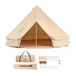 VEVOR Canvas Bell Tent 3 m Yurt Tent 4 Seizoenen Familie met Houtkachelgat, Opbergzakken voor Glamping tot 4 Personen, Groepen Buitenshuis, Feest, Jacht
