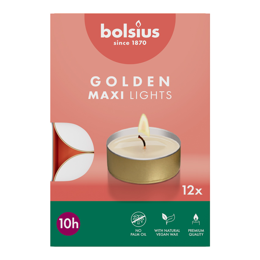 Bolsius Bolsius Theelicht Golden Maxi Lights