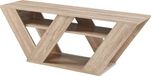 en.casa meuble TV Nome avec 2 étagères 110x30x40 cm couleur chêne