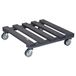 WAGNER Plantentrolley PALETTI 38 x 38 x 9,5 cm I Voor binnen + buiten I Bloementrolley van FSC®-gecertificeerd massief hout, houtskool I Zachte wielen I Draagvermogen 120 kg I Made in EU - 20041201