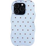 Selencia Vivid Wavy Backcover met MagSafe voor de Apple iPhone 15 Pro - Happy Dots Digital Sky
