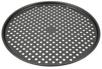 Zyliss Pizzaplaat – 36 cm – Rond – Geperforeerd – PFAS-vrije Antiaanbaklaag – Staal – Grijs
