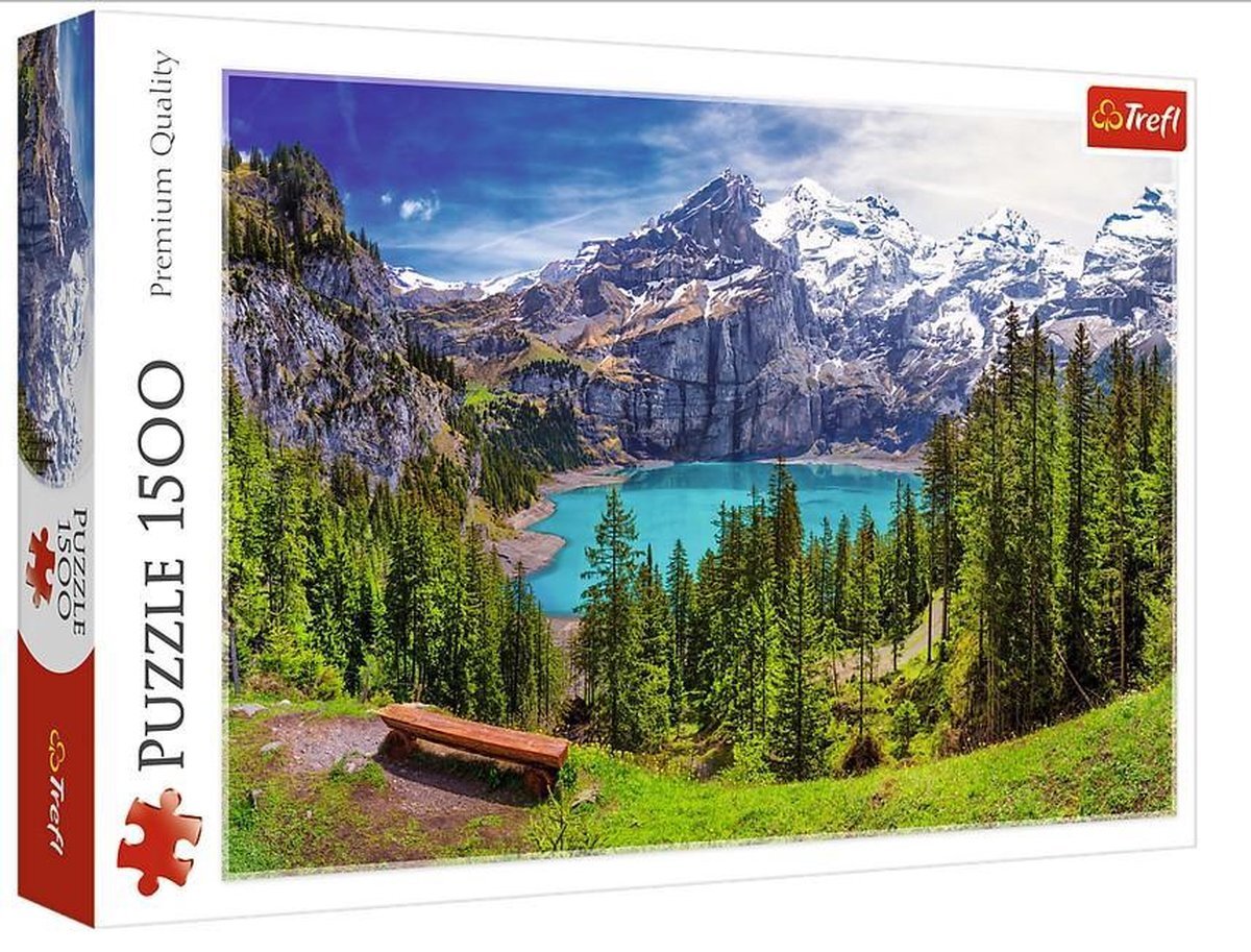 Trefl Puzzel meer Oeschinen, Alpen, Zwitserland 1500 stukjes