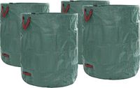 vidaXL Sacs à déchets de jardin 4 pièces 500 l vert polypropylène