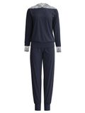 CALIDA Pyjama 'Elegant Dreams' zwart gemêleerd
