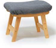 Relaxdays Voetenkruk - 40x32x29 cm - naturel/grijs