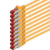1aTTack.de 10x 0,5m Cat6 Cat.6 Ethernetkabel Cat 6 Netwerkkabel Patchkabel RJ45 SFTP - Geel