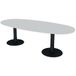 Quadrifoglio table de réunion plateau ovale 240 cm de longueur 2 pieds