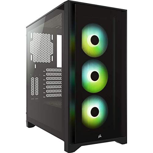 Corsair CC-9011204-WW iCUE 4000X RGB Mid-Tower ATX-Behuizing van Gehard Glas Zwart