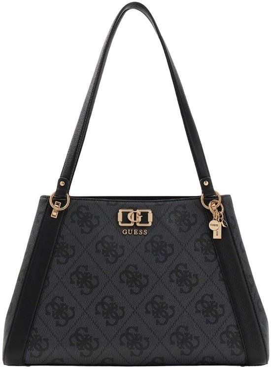 GUESS Karnilla Logo Girlfriend Carryall Schoudertas Coal Logo donkergrijs