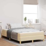 vidaXL Boxspringbed met matras, crème kleur, 120 x 200 cm, gestoffeerd