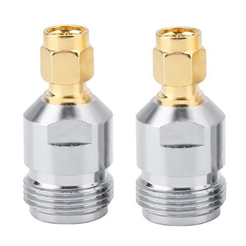 Walfront 2 stuks RF-stekker coax-adapter N-bus naar SMA-stekker Testomvormer 0--6 GHz frequentie 50O impedantie