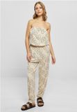 Urban Classics Viscose Bandeau Jumpsuit L Creme/Zwart