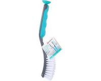 Alpina Afwasborstel met zuignap - 28 cm - Kunststof - Multi