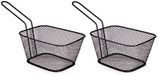Arte regal Panier à frites - Noir - Inox - 4 pièces
