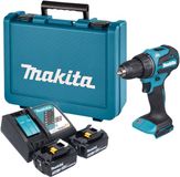 Makita DDF 490 RFE accuboormachine 18 V 65 Nm borstelloos + 2x accu 3,0 Ah + oplader + koffer