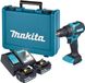Makita DDF 490 RFE accuboormachine 18 V 65 Nm borstelloos + 2x accu 3,0 Ah + oplader + koffer
