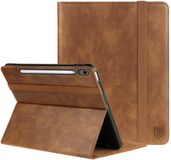 Rosso Element Hoes Geschikt voor Samsung Galaxy Tab S10 FE Plus | Book Case | Volledige bescherming | Elastische band | Sleep/Wake functie | Met Penhouder | Verstelbare standaard | Bruin