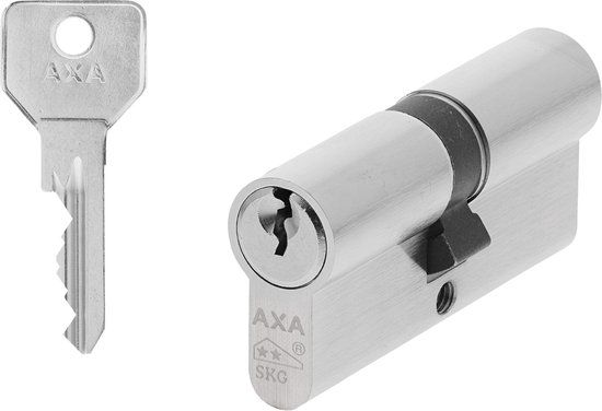 AXA Knopcilinder Cilinderslot - 35/35 mm - SKG** - Vernikkeld - Incl. 3 Sleutels