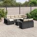 Prolenta Maison Exclusive - Tuinset voor in de tuin, bestaande uit 11 delen, met kussens, zwart, van polyrotan