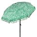 AKTIVE 62434 Strandparasol 180 cm met franjes, varenpatroon, stalen stang 22/25 mm, kantelbaar, UV30-bescherming, 8 robuuste ribben, draagtas, licht en eenvoudig te monteren, Meerkleurig