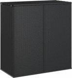 vidaXL Tuinbox 100x49x103,5 cm polyetheen rattan zwart
