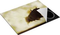 Chefcare Inductie Beschermer Zwarte Stier in het Stoffige Rook - 77x59 cm - Inductie Mat
