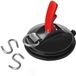 ProPlus Zuignapbevestiging - met ring - 2 S-haken - 11 cm - tot 10 kg
