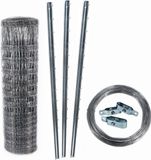Aquagart Wildhek 150m, boshek, geknoopt draadgaas 100/10/30 + palen + spandraad
