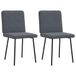 VidaXL Eetkamerstoelen Set van 2 Donkergrijs Fluweel