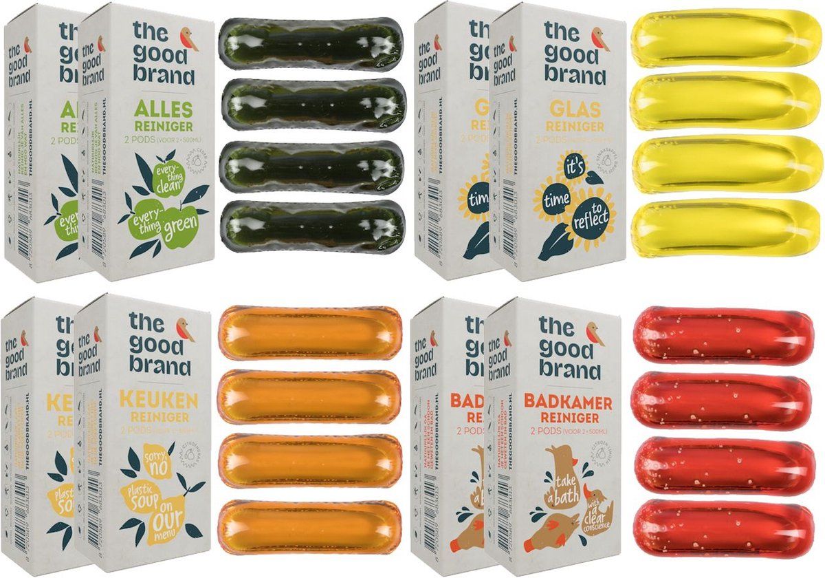 The Good Brand - Mega Voordeel Refill Pakket - 8 x 2 Refill Pods - 16 x 500ml - 6097138931980