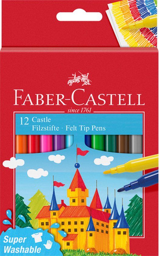 Faber-Castell Viltstiften - 12 stuks - Assorti