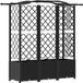 vidaXL Verhoogd bed met trellis en dak Zwart 163 x 40 x 138 cm PP