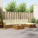 vidaXL - Bank loungeset - 5 zitplekken - Natuurlijk en crème - Acacia hout