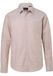 JP 1880 Heren Overhemd van Linnenmix Lange Mouwen Kentkraag Modern Fit Tabaksbruin 7XL