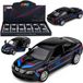 LEAN TOYS Voiture de sport Voiture en métal Tirette Portes ouvrantes Noir 1:32