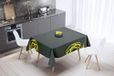 Bonamaison Tafelkleed, Anti-Mold, Sneldrogend, Waterdicht, 100% Polyester Tafellaken, Neon Geel, Rook, 140 x 140 Cm
