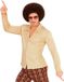 Widmann Hippie Kostuum Groovy Garry 70s Heren Shirt Beige Man Small / Medium Carnaval kostuum Verkleedkleding