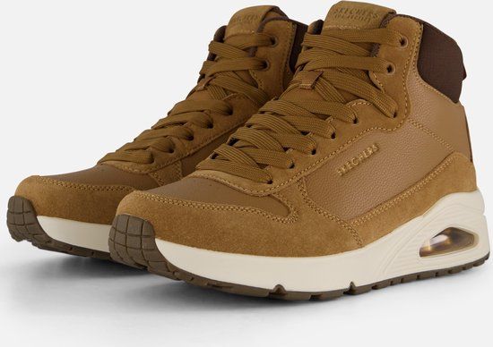 Skechers Uno - Stacre Mid Heren Sneakers - Bruin - Maat 41